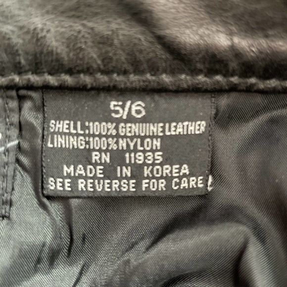 Vintage Rafferty Womens Leather Pencil Skirt Size 5/6 Black High Waist S… - Picture 8 of 9